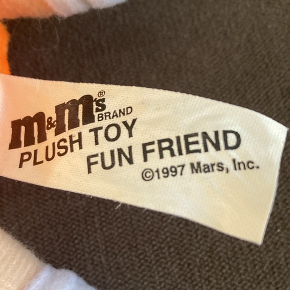 Vintage M & M’s Fun Friend Halloween Witch Plush Stuffed Toy Orange 1997 - Picture 3 of 5